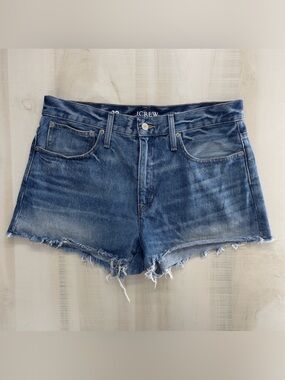 Jcrew raw hem denim shorts